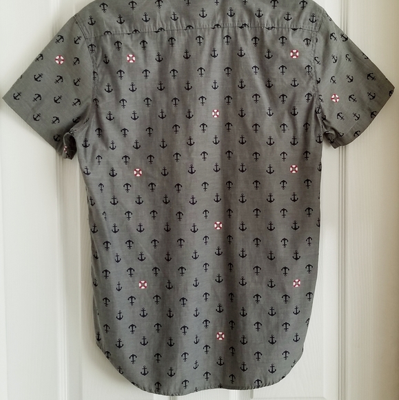 Sunday Work Clothes Anchor Gray Button Down Shirt - Picture 5 of 5